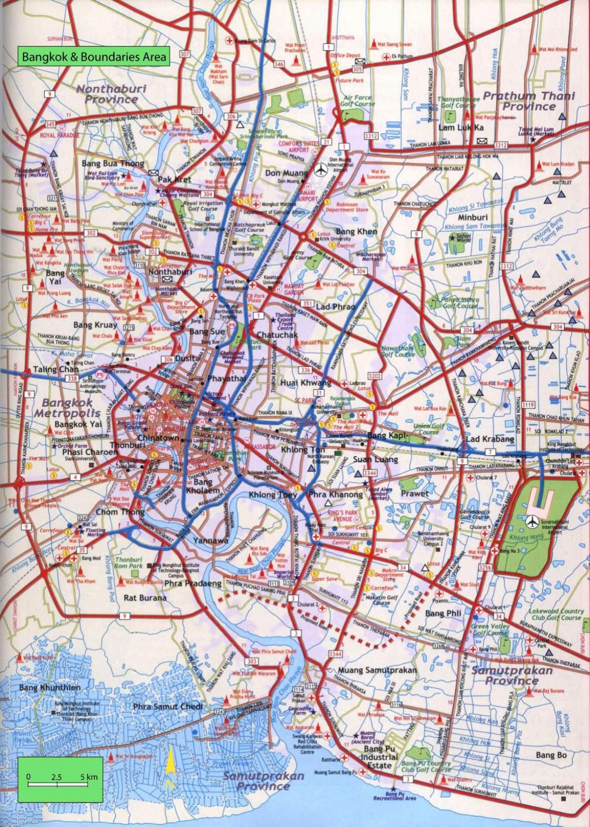 バンコク（クルンテープ）の道路地図